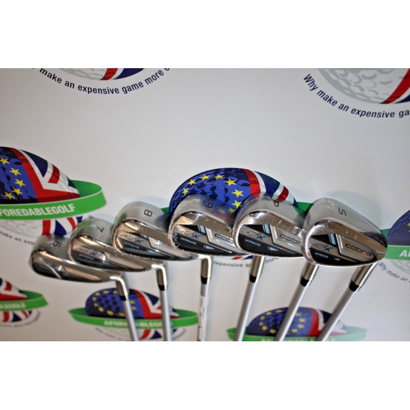 New Cobra Air X 2 Ultralite Irons 6-Pw + Sw Ultralite 45G Graphite Womens Flex