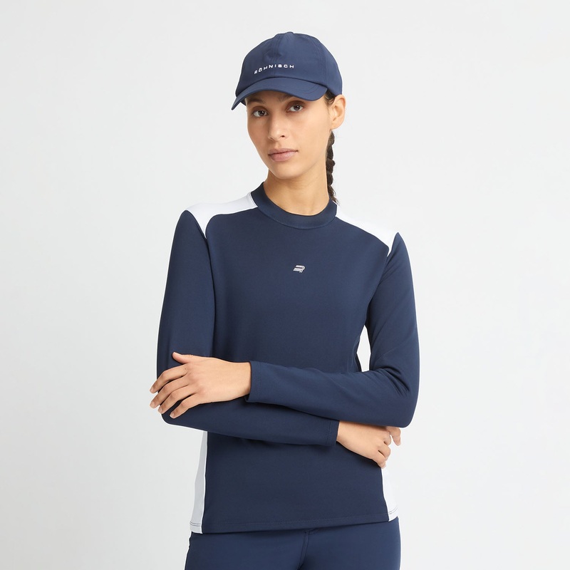 Rohnisch Ladies Navy Blue Long Sleeve Top with Brushed Inner – Last One XXL Only Left