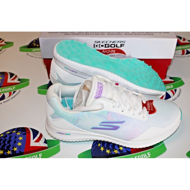 Skechers Ladies Go Golf Max 2 Splash Golf Shoes White/Multi UK Size 4.5