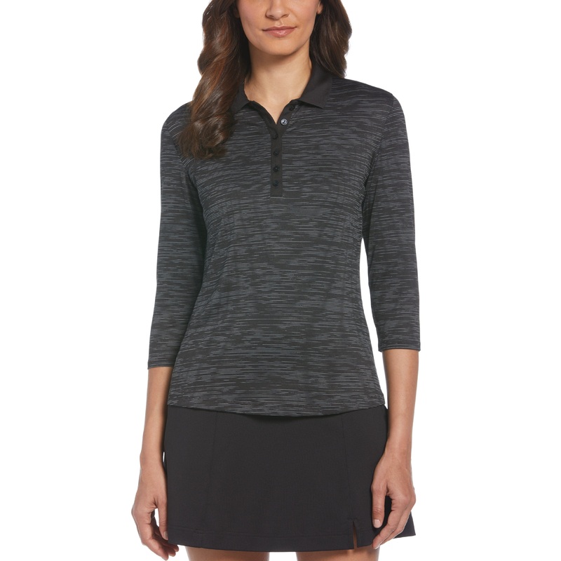 Women’s Swing Tech 3/4 Sleeve Space Dye Golf Polo