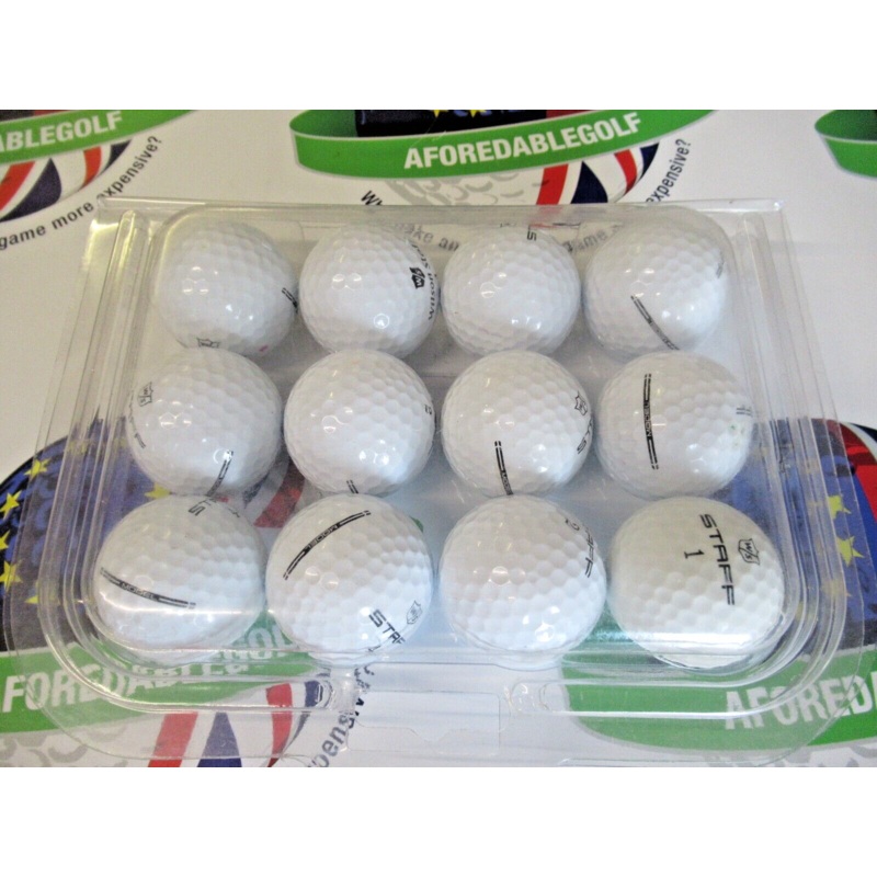 12 Wilson Staff Model White Golf Balls Pearl/Pearl 1 Grade