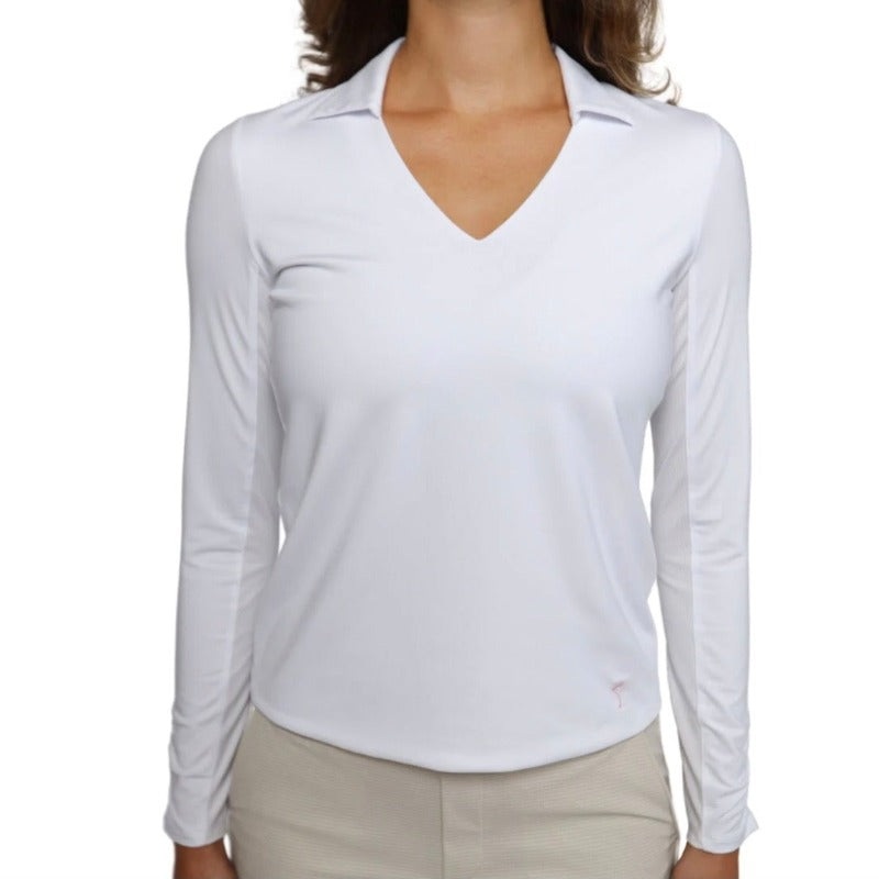 Golftini L/S Lisa Polo – White
