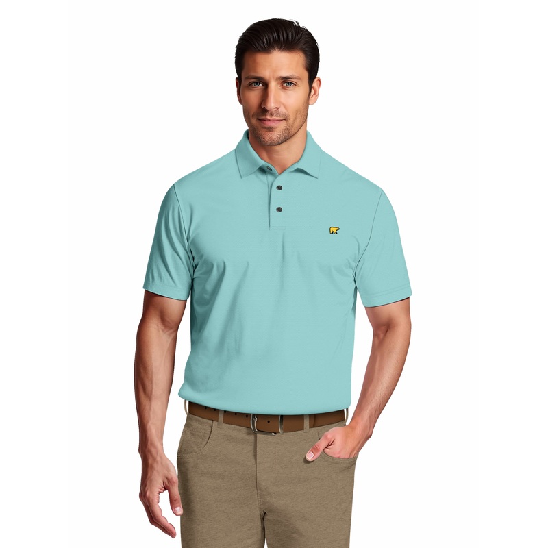 Men’s Short Sleeve Texture Solid Polo