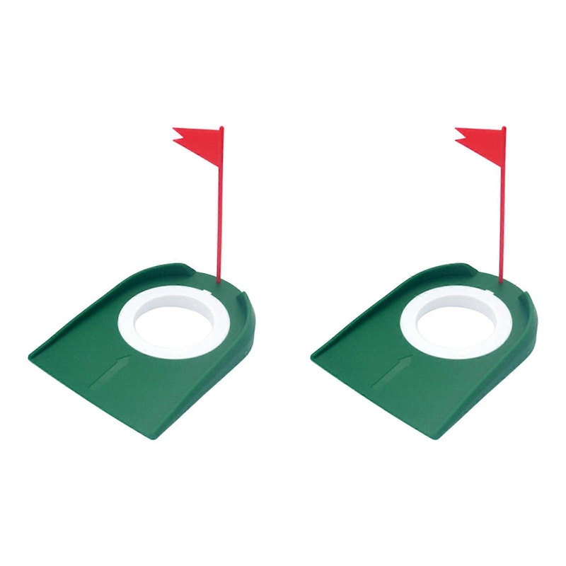 Portable Golf Putting Training Cups with Flags Golf Holes Training Aids Cups Flag for Indoor and Outdoor Practice  Red