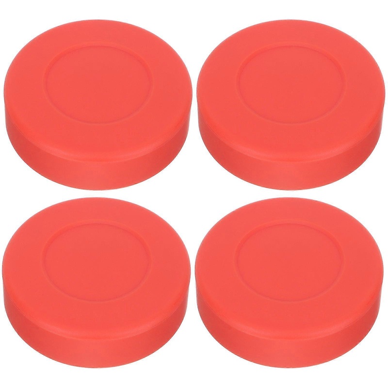 Solid Rubber Round Ice Hockey Pucks Indoor and Outdoor Practice Low Friction Sliding 4Pcs