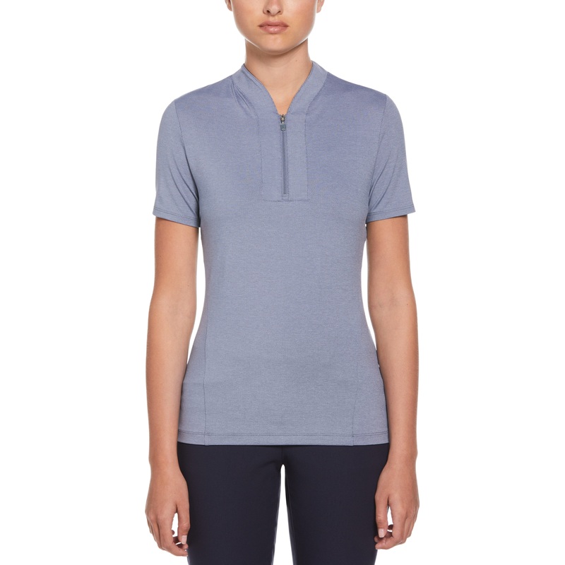 Women’s Tonal Texture Heather Polo Top