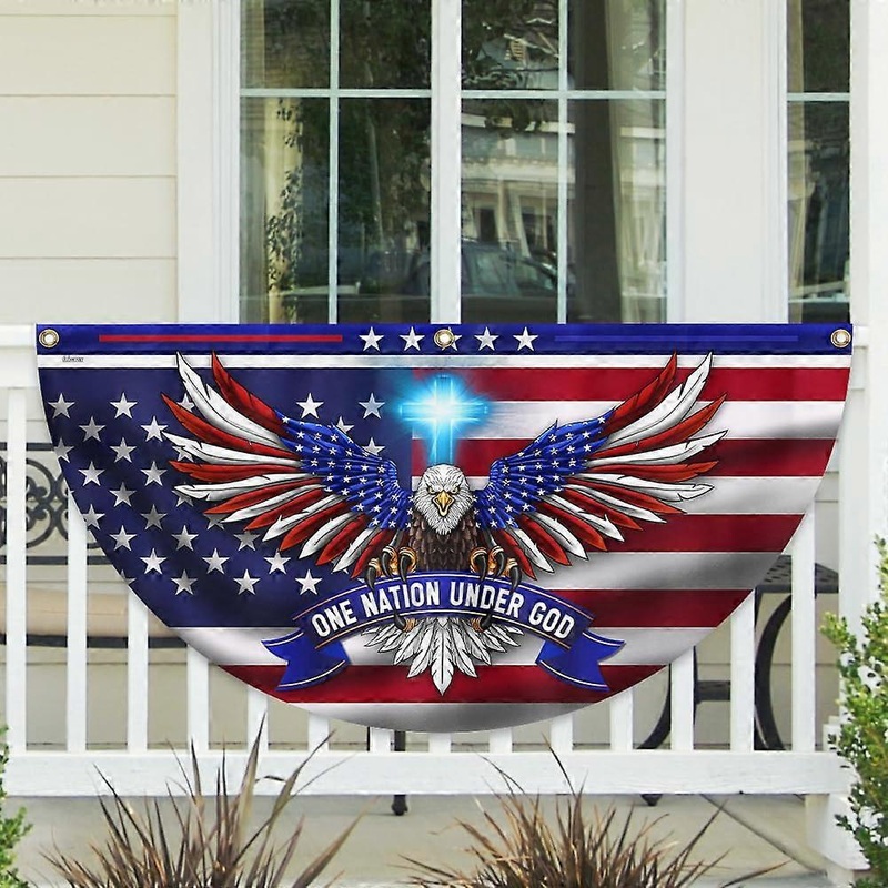 1 Pack Patriotic Fan Flag for Outdoor Events 1.5x3ft
