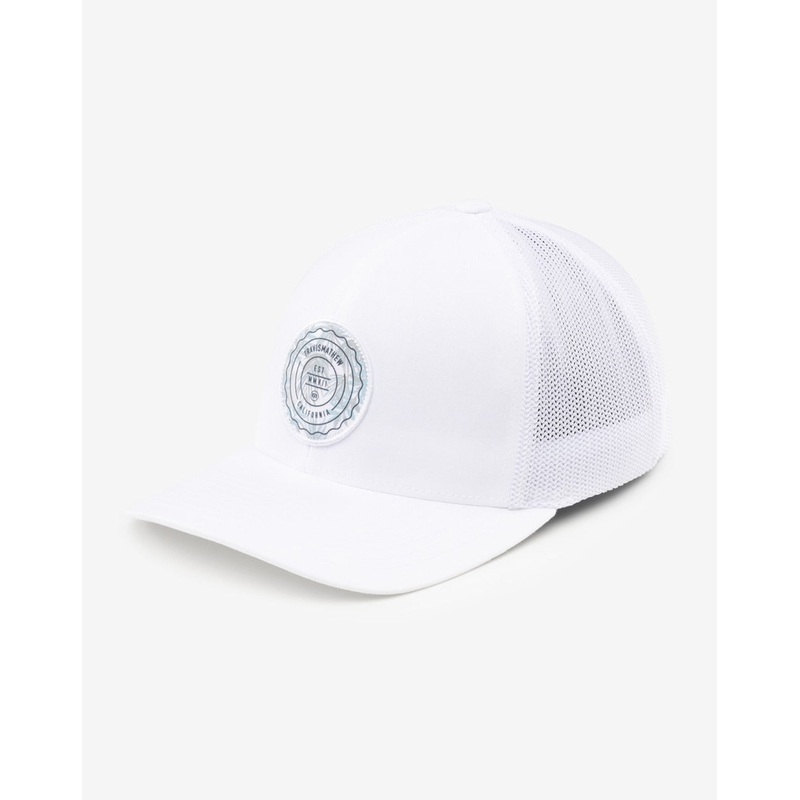 Patch Floral Snapback Hat – White