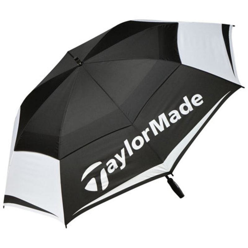 TaylorMade 64 Double Canopy Umbrella- Black/White