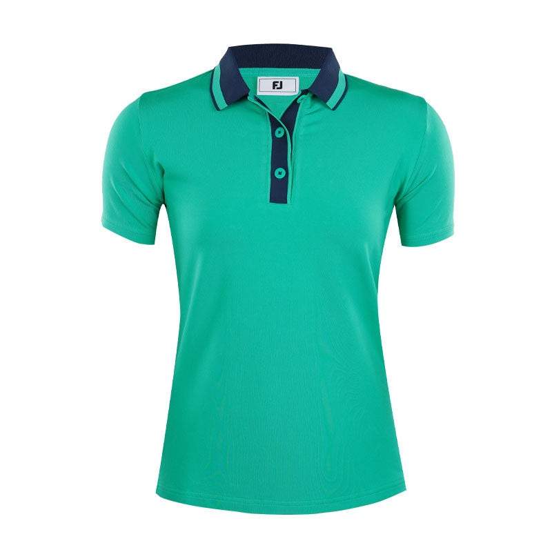 FOOTJOY Women’s Wide Placket Polo (Emerald)