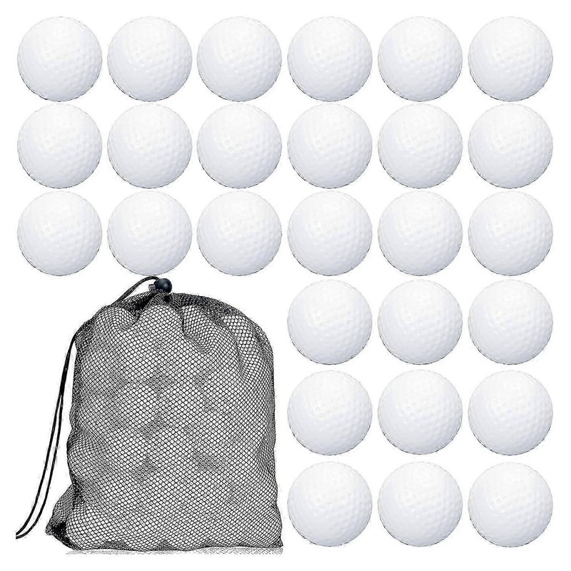 Golf Practice Balls – 100 Pcs Hollow Golf Balls with Mesh Drawstring Storage Bags