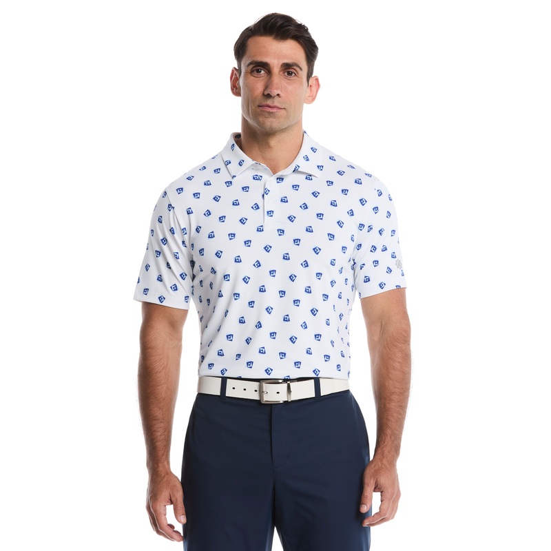 Men’s Geometric Print Golf Polo