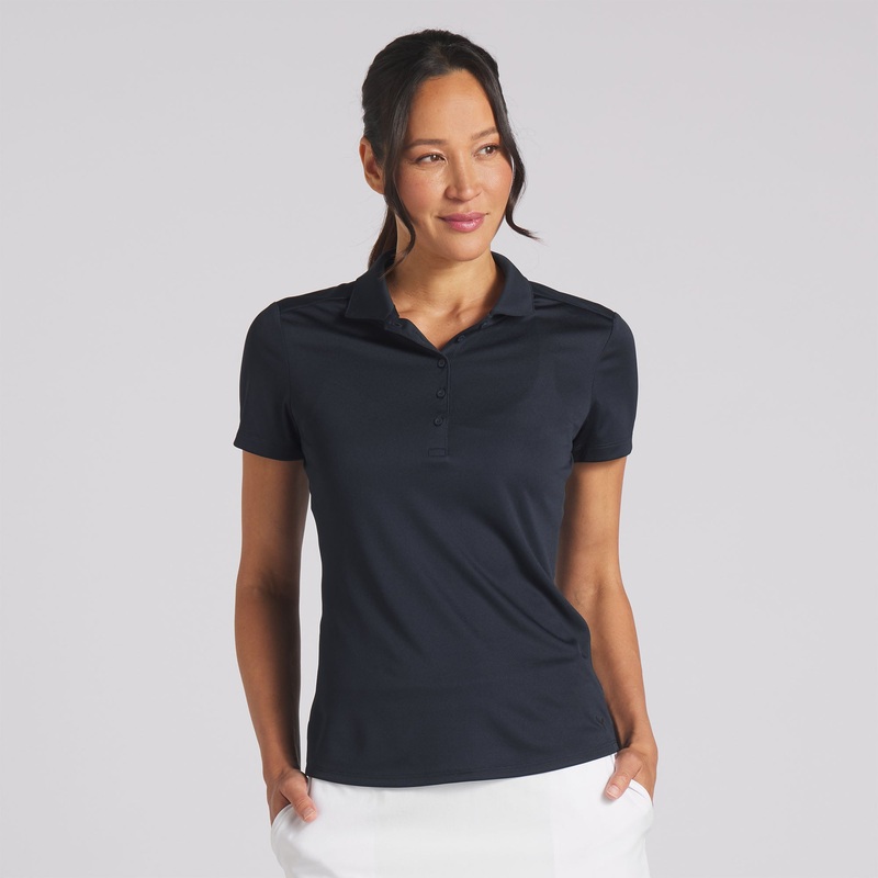 Puma Golf Ladies Short Sleeve Polo with Mesh Back in Deep Navy – Last One XS Only Left