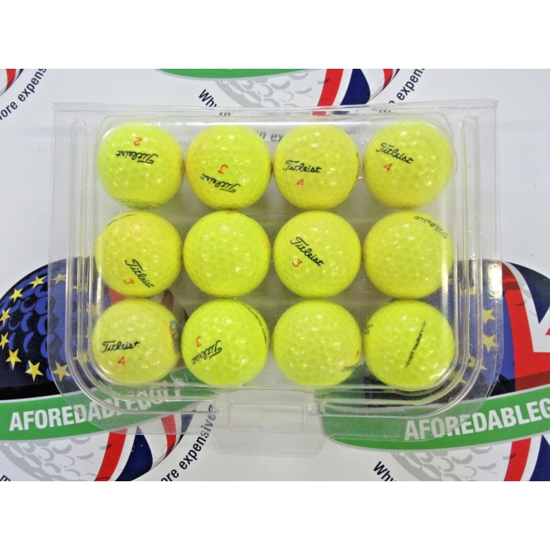 12 Titleist Dt Trusoft Optic Yellow Pearl/Pearl 1 Grade Golf Balls