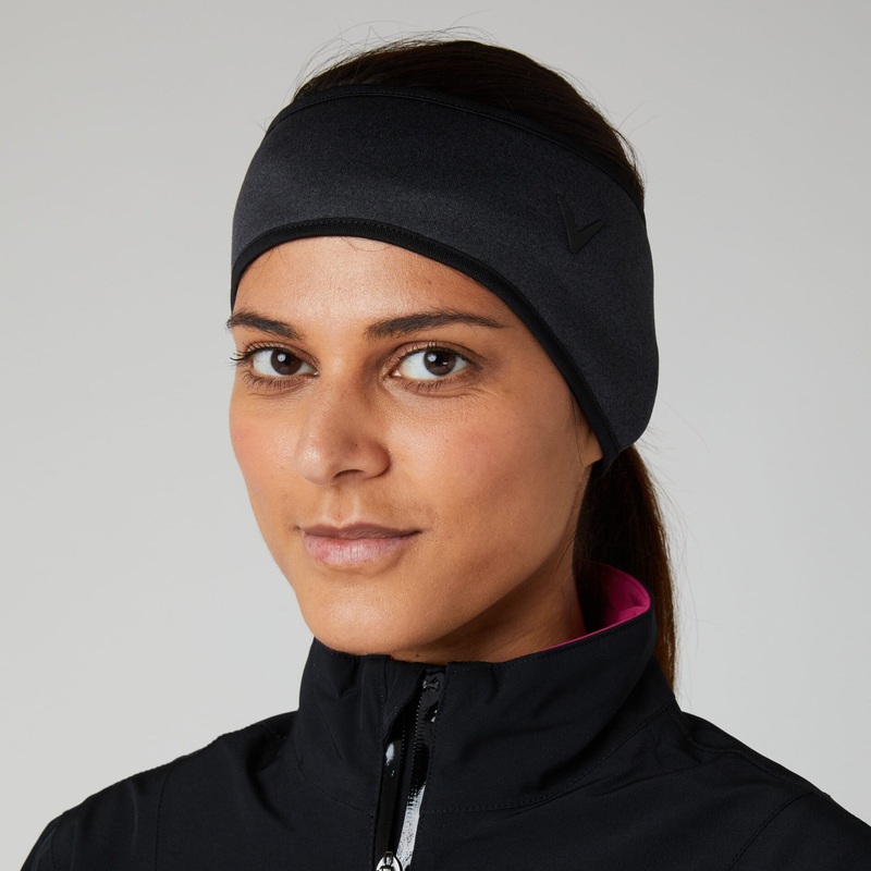 Callaway Ladies Fleece Lined Ponytail Headband in Black