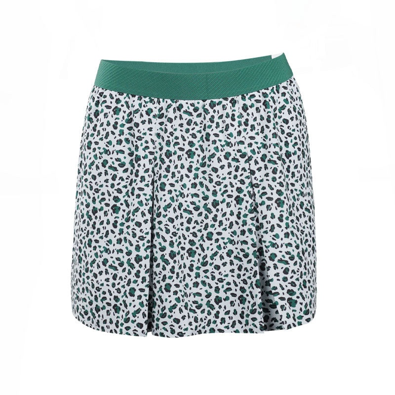 PUMA Pleated Leopard Skirt (White/Vine)