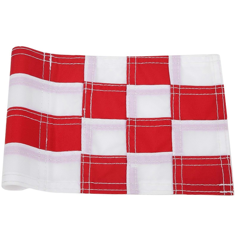 Checkered Backyard Practice Golf Putting Green Flagsticks Golf Putting Green Flags Flagsticks(Red & White )