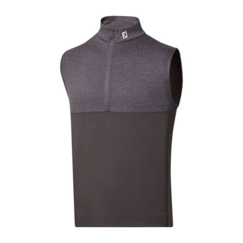 FJ Heather Yolk Half-Zip Vest – Grey
