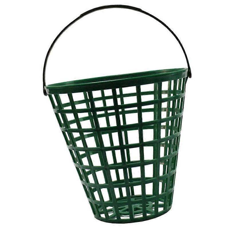 Green Portable Golf Ball Storage Basket for Practice Made of Pressure Resistant Plastic 1 Unit