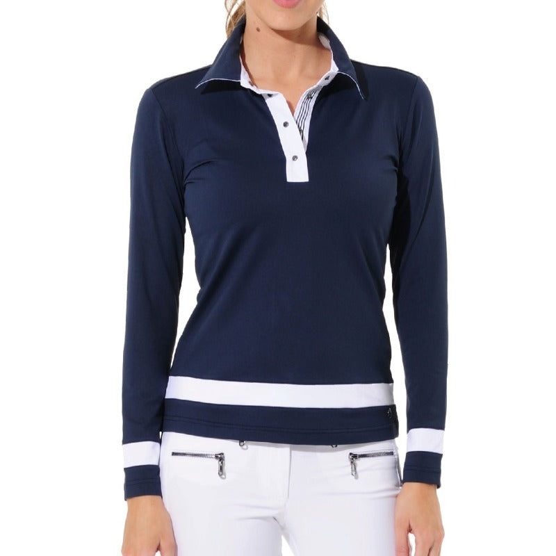 MDC L/S Polo – Navy/White|2|4|6|8|10|12