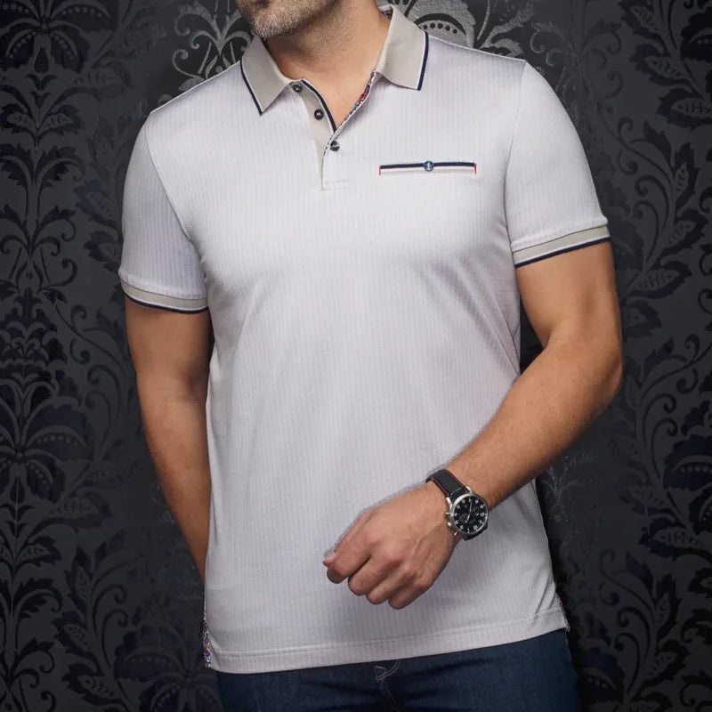 Au Noir Men’s Mayberry Polo – Stone