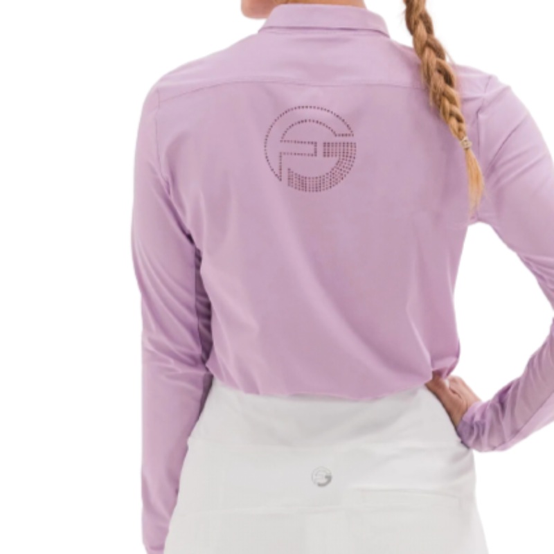 Foray Golf Core L/S Polo(mesh arm)- Purple Rose