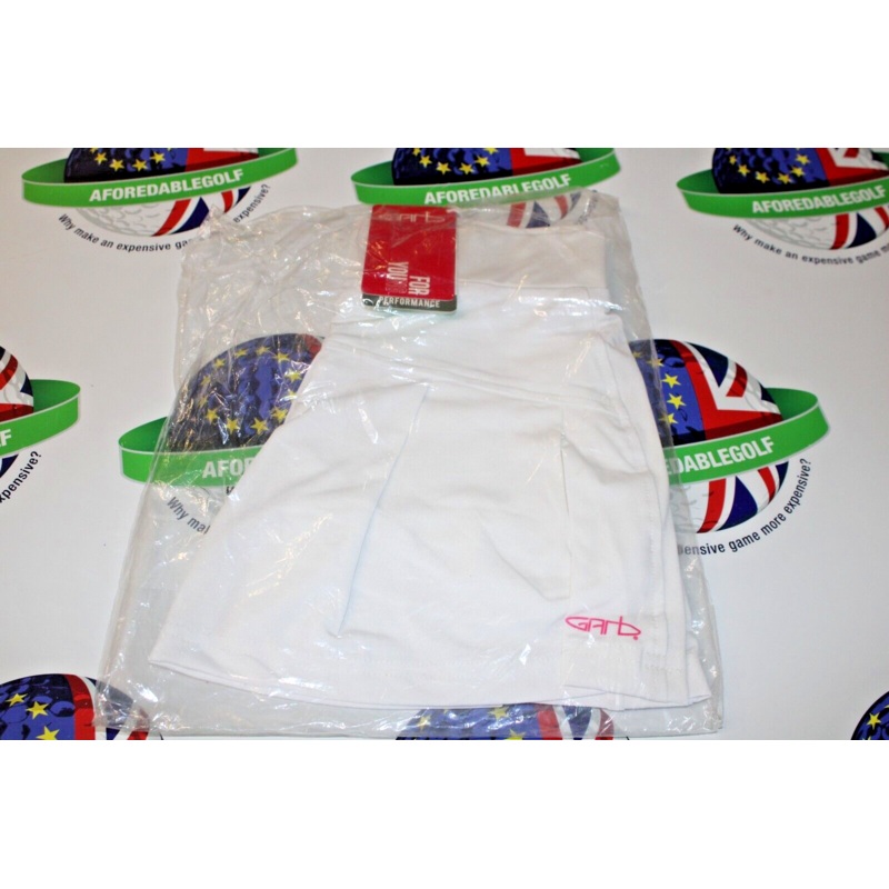 Garbinc Rachel Junior Girls Golf Skort White Size Small Ages 5-6