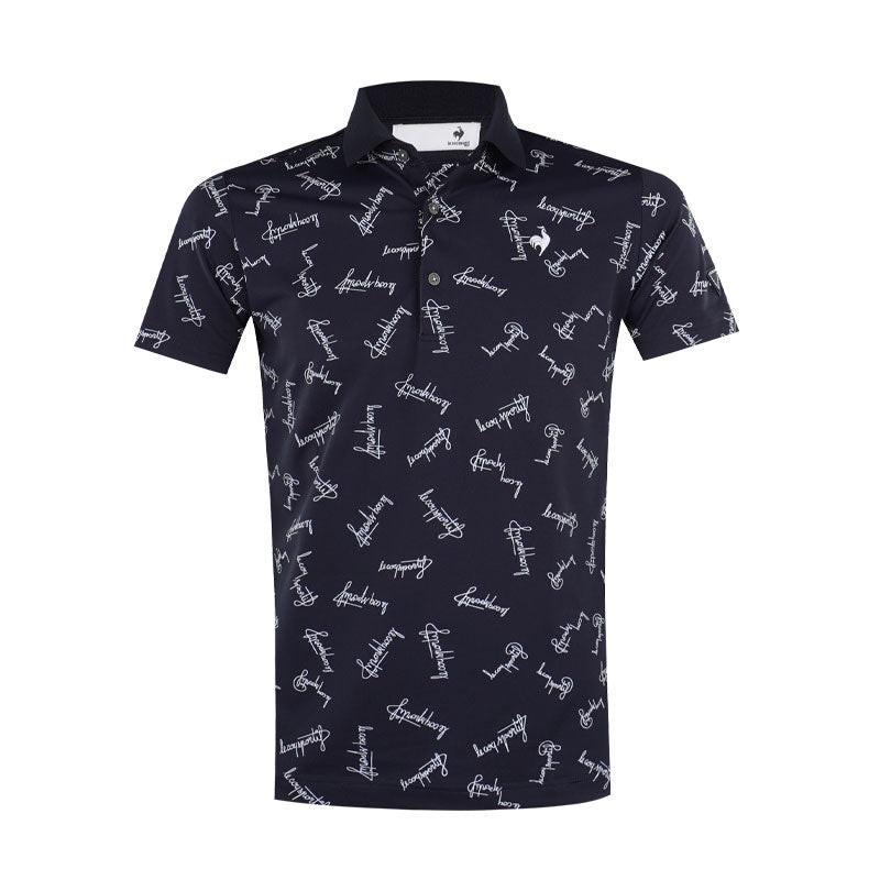 LE COQ SPORTIF GOLF Seasonal Print Men’s Polo (Navy)
