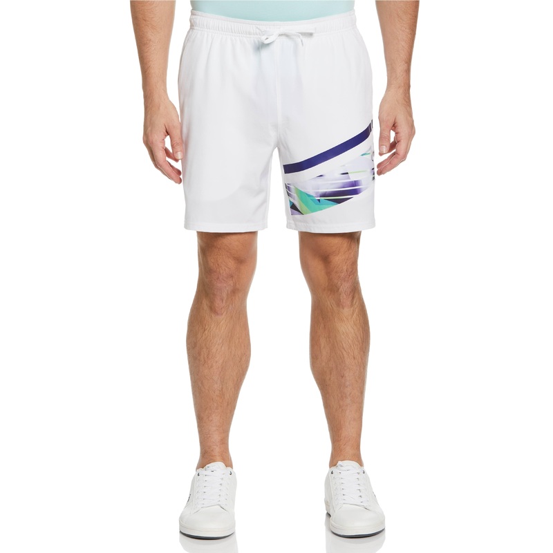 Men’s Asymmetric Print Performance 7 Tennis Short