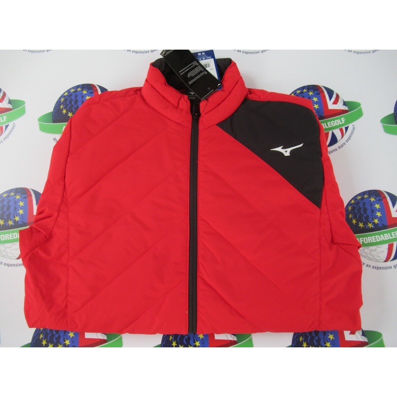 Mizuno Breath Thermo Move Down Jacket Red UK Size Medium