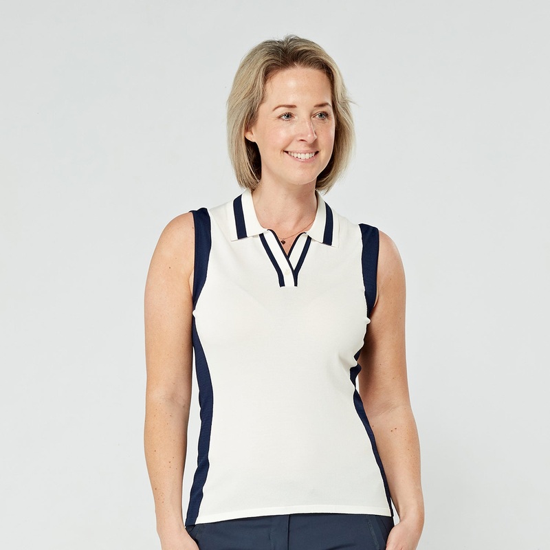 Swing Out Sister Women’s ELITE Knitted Sleeveless Polo