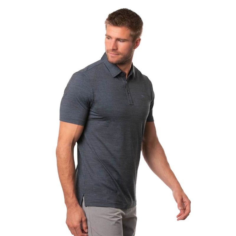 Travis Mathew ‘The Heater’ Men’s Golf Polo – Vintage Indigo/Black