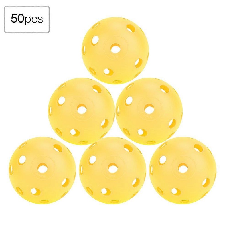 50pcs Solid Color Hollow Air Flow Golf Practice Balls Indoor Golf Balls for Children