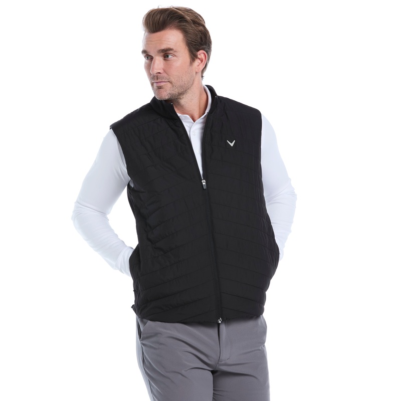 Men’s Quilted Puffer Full Zip Golf Vest
