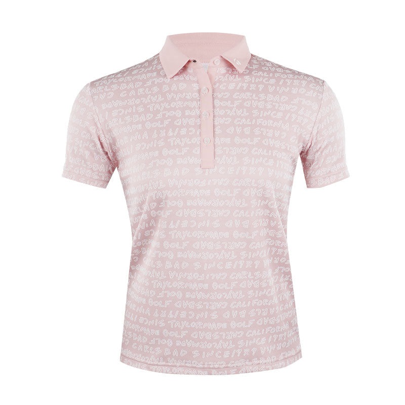 TAYLORMADE Wording Jacquard Women’s Polo (Pink)