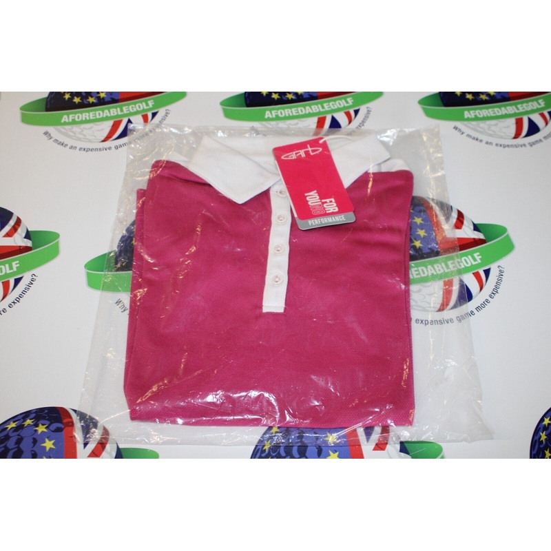 Garbinc Carlie Junior Girls Polo Shirt Strawberry Size Medium Ages 7-8