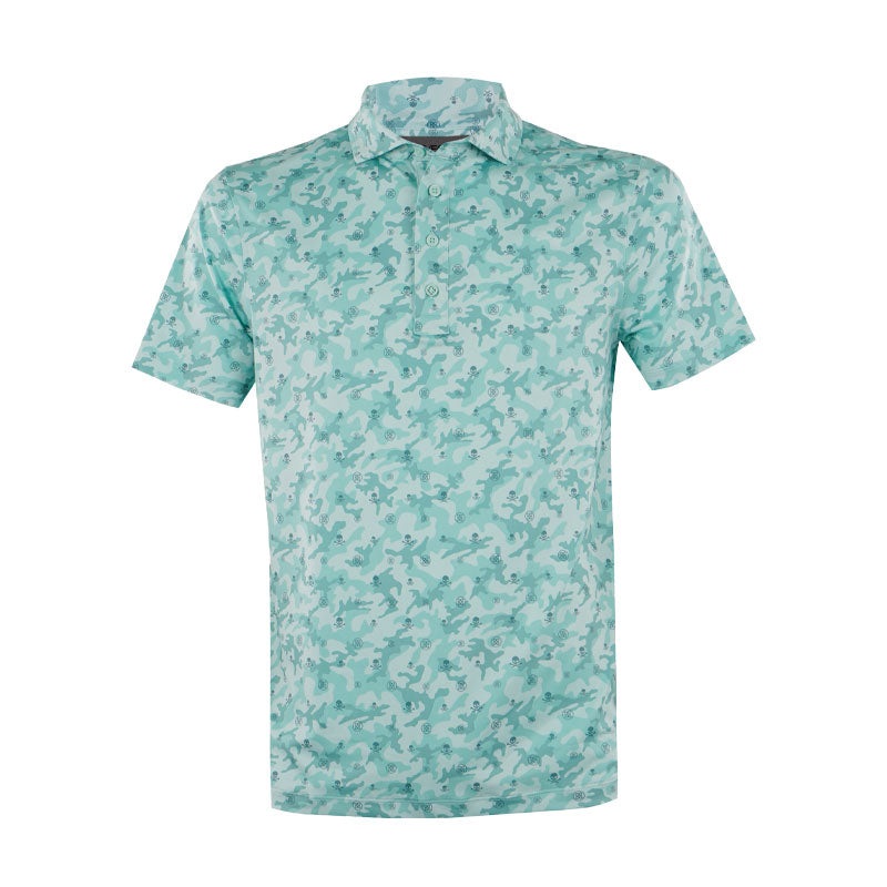 GFORE Mapped Icon Tech Men’s Jersey Polo (Menthol)