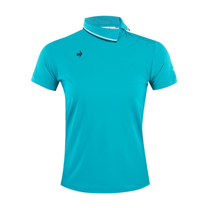 LE COQ SPORTIF GOLF Stretch Asymmetrical Men’s Polo (Green)