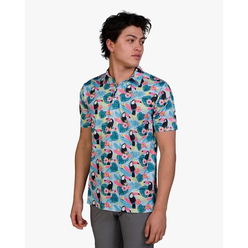 Toucan Cam Cool Tech Performance Golf Polo