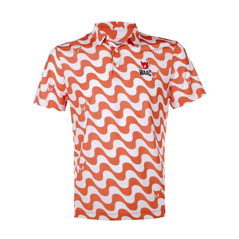 WAAC x Iron Heads Wave Waacky Men’s Polo (Orange)