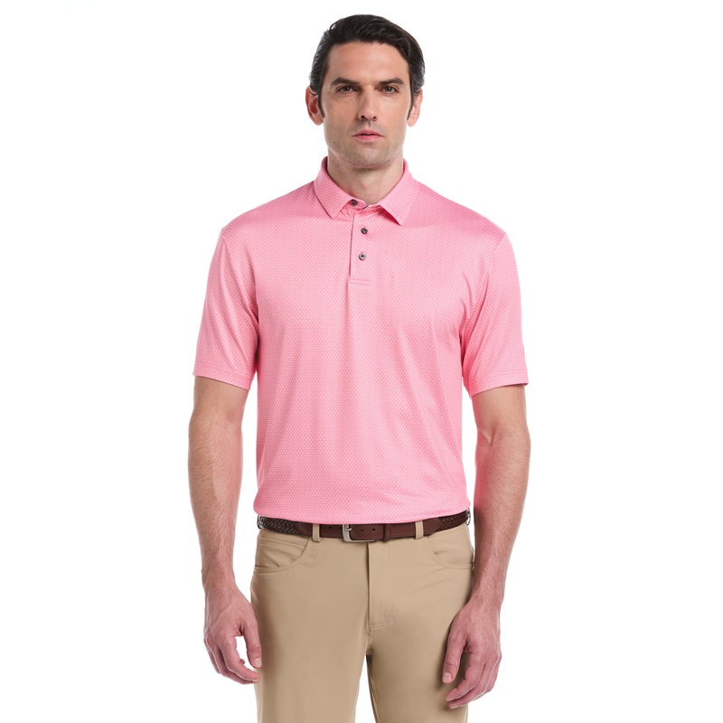 Men’s Micro Geometric Print Golf Polo