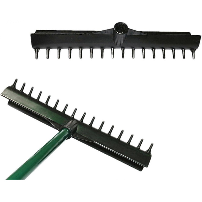Sand Bunker Rake, Double Sided Golf Course Rake Head, Portable Durable Golf Course Rake Equipment, Golf Course Supplies compatible with Sand Courts, G