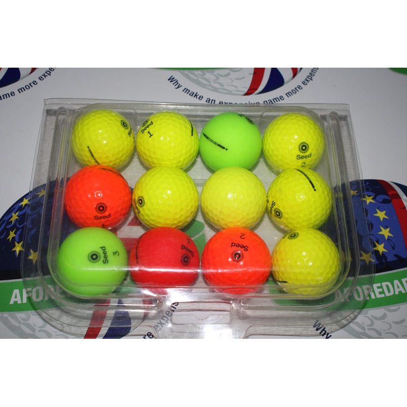 12 Seed Mixed Coloured Tour Golf Balls Pearl/Pearl 1 Grade
