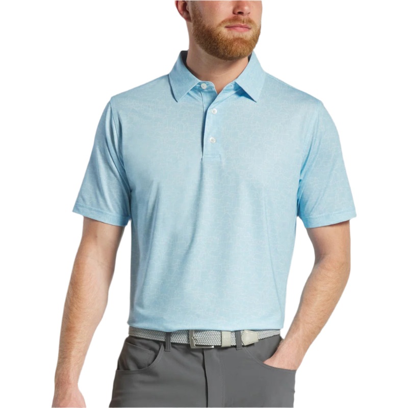 FootJoy Scottish Town Print Polo – Blue/White