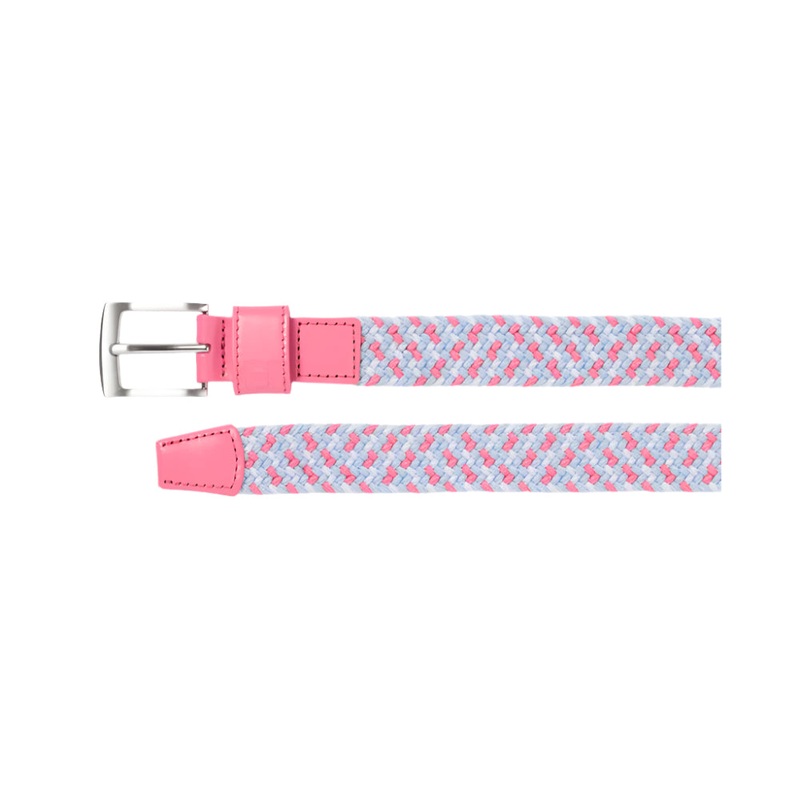 FJ Women’s Braided Belt|Pink Lemonade / White / Skyway|Black / White / Berry|Long|Regular