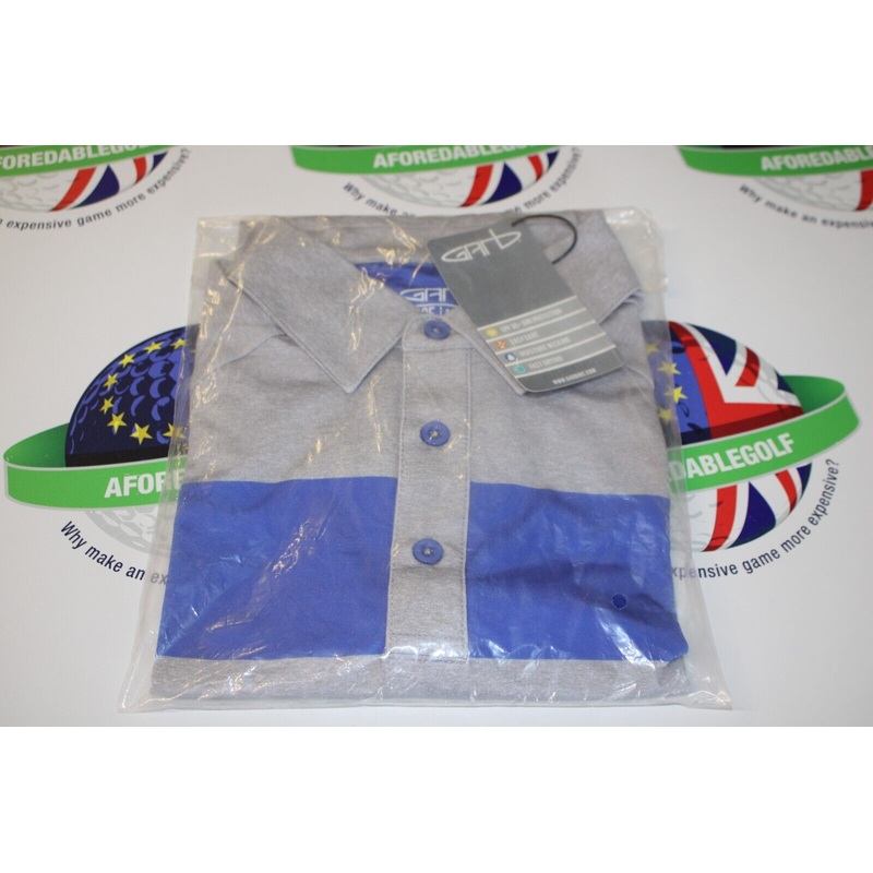 Garbinc Winston Junior Boys Polo Shirt Deep Blue/Grey Size Large Ages 9-10