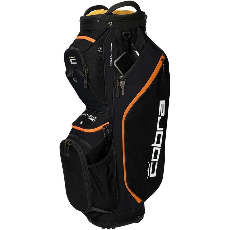 new cobra ultralight pro cart bag puma black gold fusion