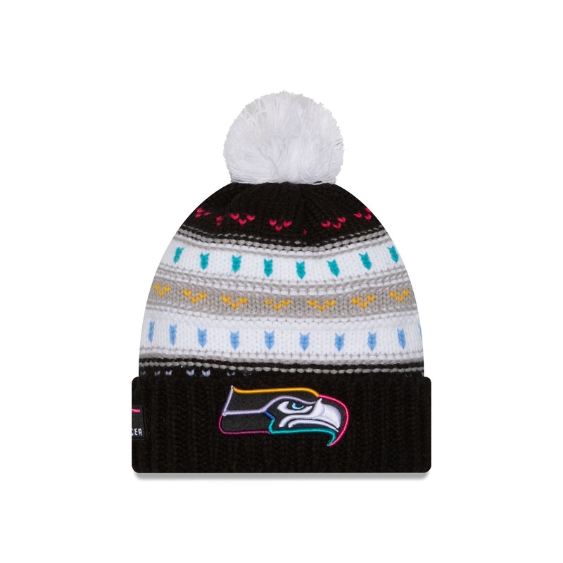 Seattle Seahawks 2025 Crucial Catch Women’s Pom Knit Hat