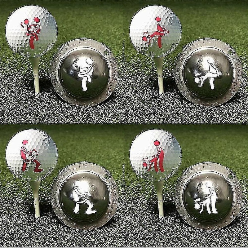 1pc Funny Adult Humor Signal Golf Ball Marker Alignment Tool Models Ball Line Liner Marker Template Alignment Training Aids Tool