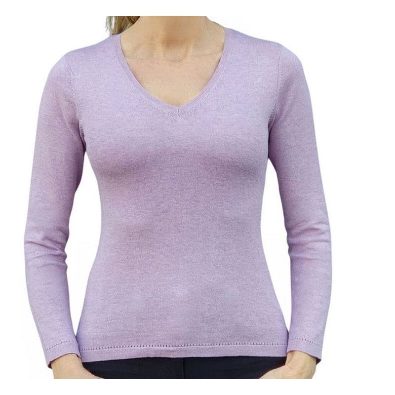 Alashan Cashmere V – Neck Pullover – Lavender